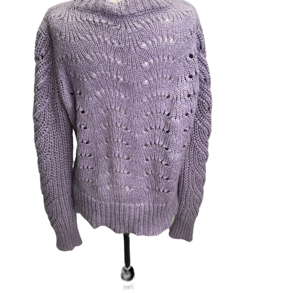ADY P Mauve Pullover Knit Long Sleeve Sweater Size S - Picture 6 of 11